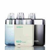 Vaporesso Eco Nano pod kit a square shape pod system to compete disposable with a economical price, introduces the corex technology with a mesh coil to make a long lasting pure e juice puffs from the first to last.